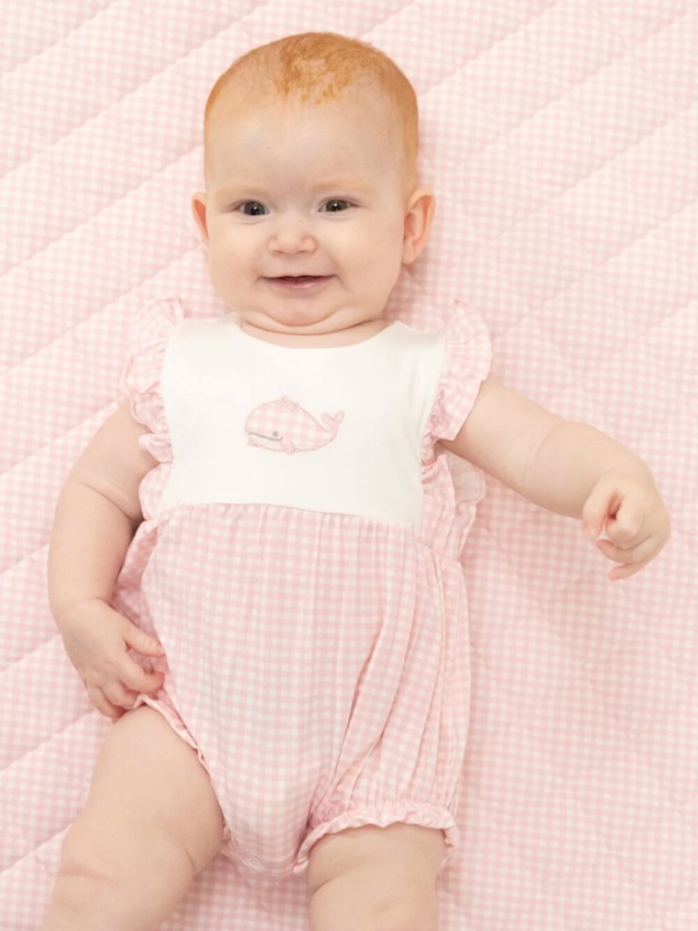 Angel Dear - Baby Girl Pink Ruffle Playsuit